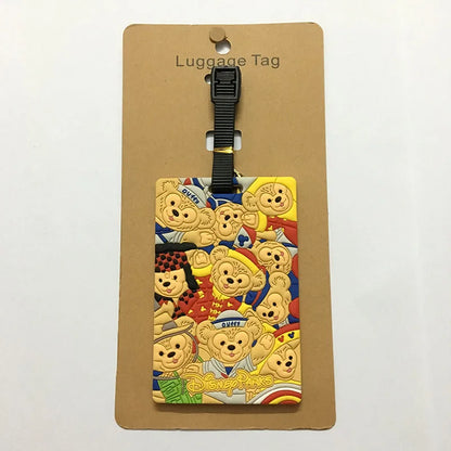 Cute Mickey and Minne Luggage Travel Accessories Tag Silica Gel Suitcase ID Addres Holder Baggage Boarding Tag Portable Label - Smarsty