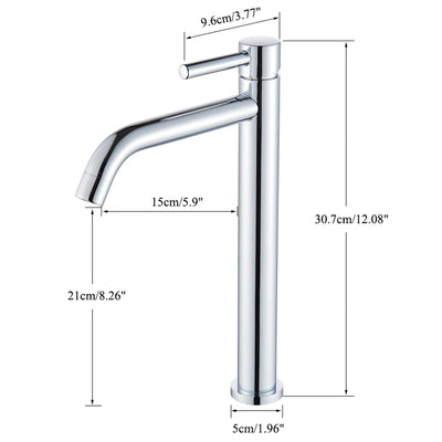 Brushed Gold Bathroom Faucet with Hot Cold Mixer - Smarsty