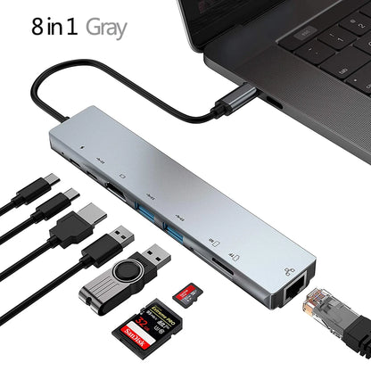 USB C Hub 4K HDMI Adapter With Multiport Thunderbolt
