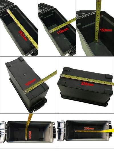 Plastic Ammo Box Weapons Safe Storage Ammo Can Lightweight High Strength Ammo Accessory Crate Storage Case Bullet Safety Box by Smarsty