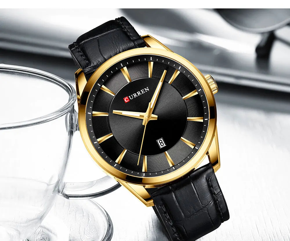 CURREN Luxury Quartz Watch for Men with Leather Strap - Smarsty