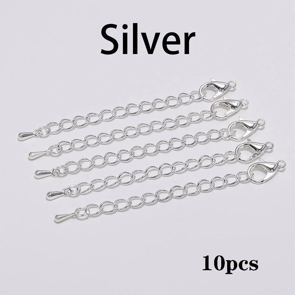 10pcs Extension Chains With Lobster Clasps Adjustable - Smarsty