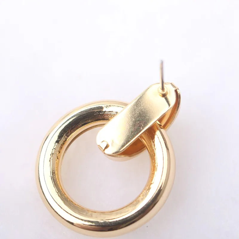 Gold Metal Drop Earrings with Irregular Heart Design for Women - Smarsty