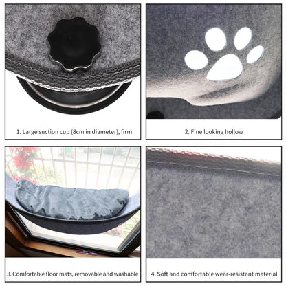 Cat Window Hammock With Strong Suction Cups For Cozy Cat Naps - Smarsty