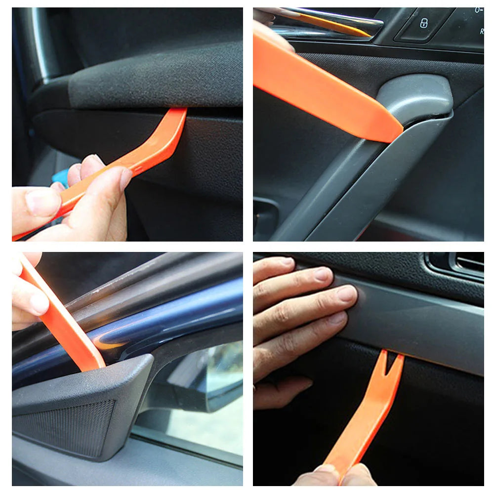 4pcs/Set Portable Car Panel Removal Tool Kit Nail Puller Radio Audio Door Pry Repair Clip Trim Dash Removal Installer Hand Tool - Smarsty