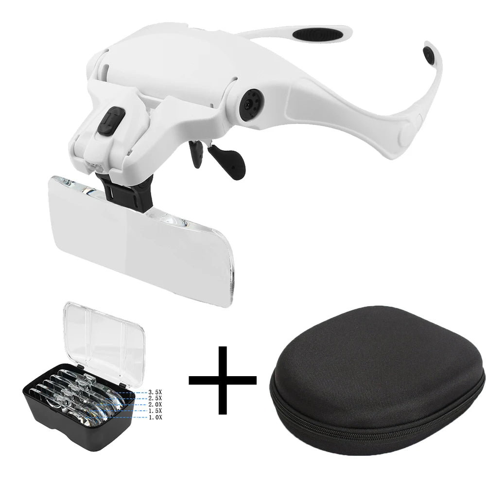 Illuminated Magnifying Glasses with Adjustable LED Lights - Smarsty