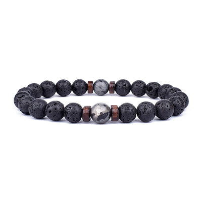 Volcanic Stone Bracelet for Men with Mood Tracking Feature - Smarsty
