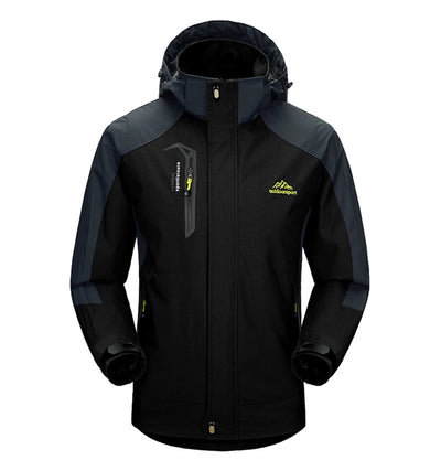 TRVLWEGO Camping Hiking Jacket Men Autumn Outdoor Sports Coats Climbing Trekking Windbreaker Travel Waterproof Jackets Black by Smarsty