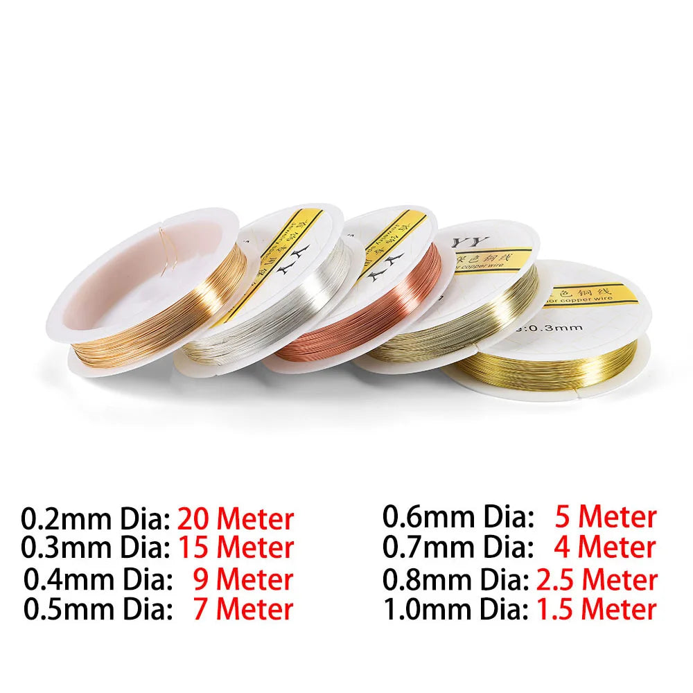 Gold Copper Wire Beading Cord Flexible Jewelry Wire - Smarsty