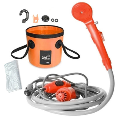 Portable Camping Shower Hiking Travel 12V Car Cigarette Lighter Outdoor Bath Shower of Plant Watering Car Cleaning Pet Bath Pump by Smarsty