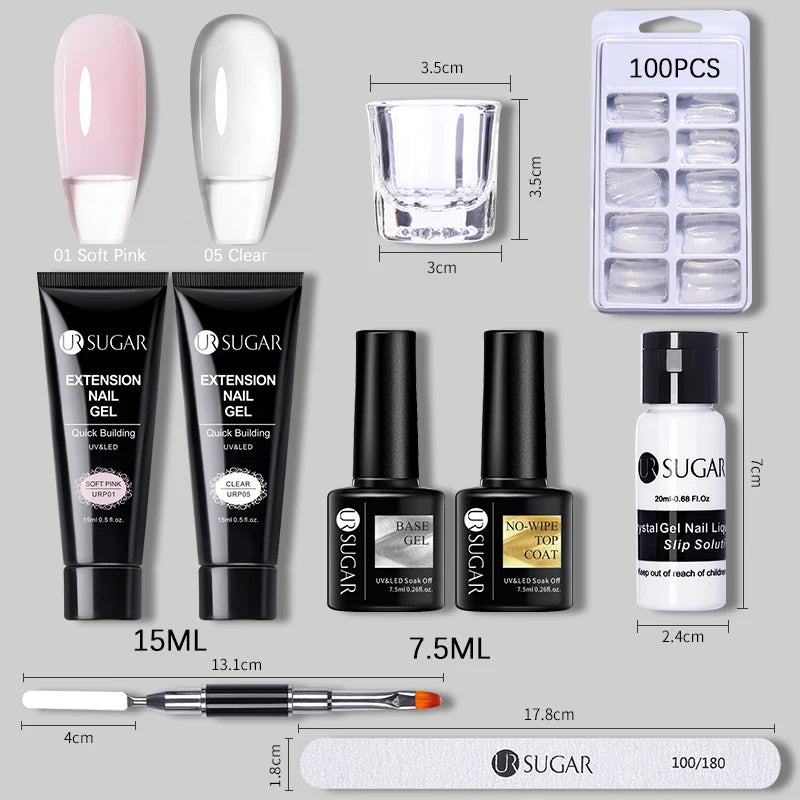 Nude Glitter Gel Nail Polish Kit for Long-Lasting Manicure - Smarsty