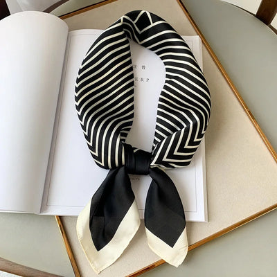 Luxury Silk Square Scarf Soft Satin Neck Hair Tie - Smarsty
