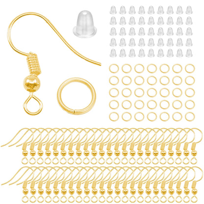 300Pc Hypoallergenic Earring Hooks Mix Color DIY Kit - Smarsty