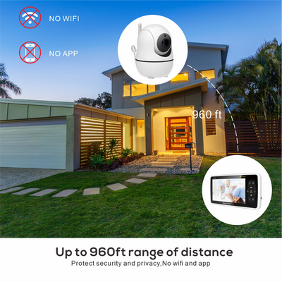 New 5 Inch Video Baby Monitor with Camera and Audio, 4X Zoom, 22Hrs Battery, 1000ft Range 2-Way Temperature Sensor Lullaby by Smarsty