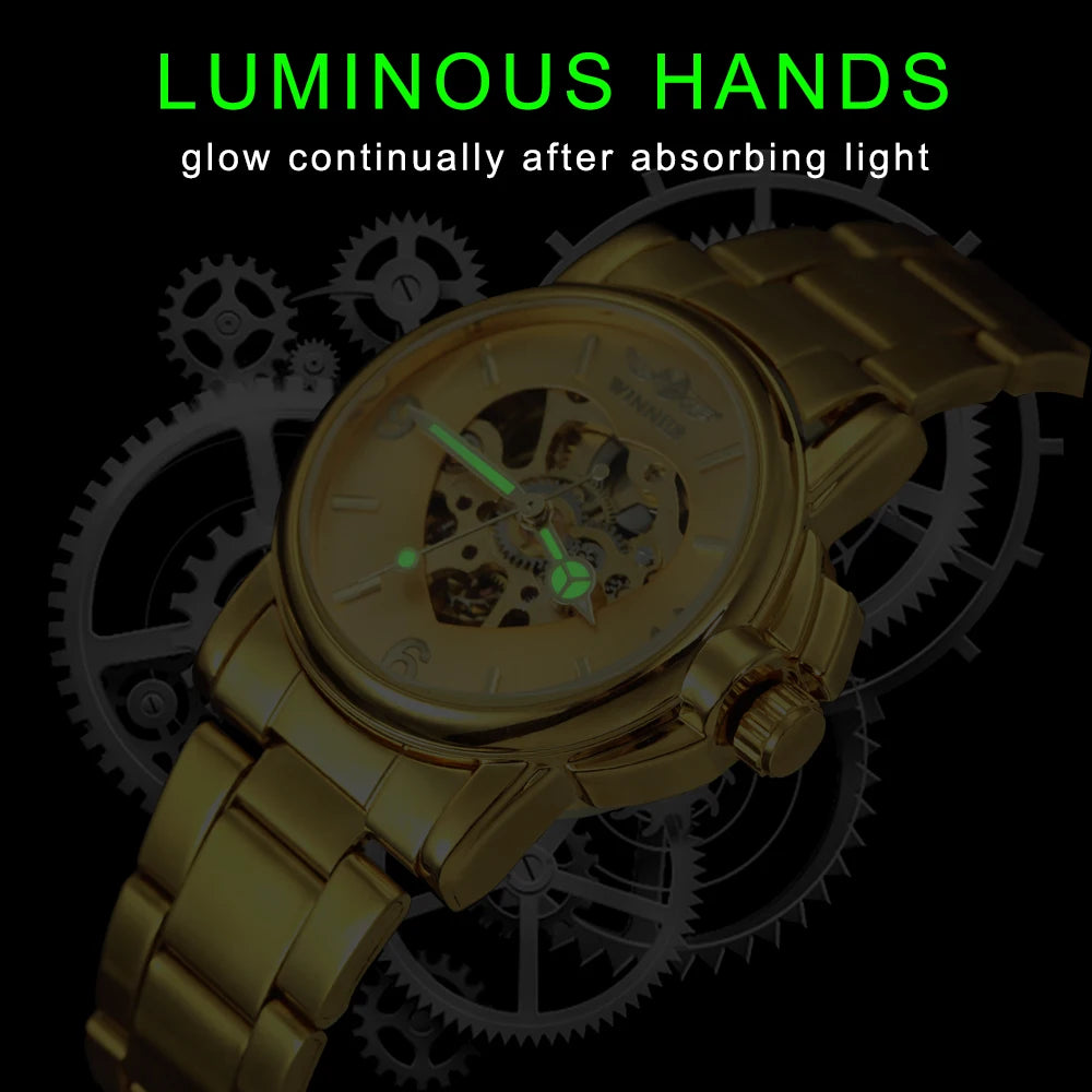 Elegant Luxury Automatic Skeleton Watch for Women - Smarsty