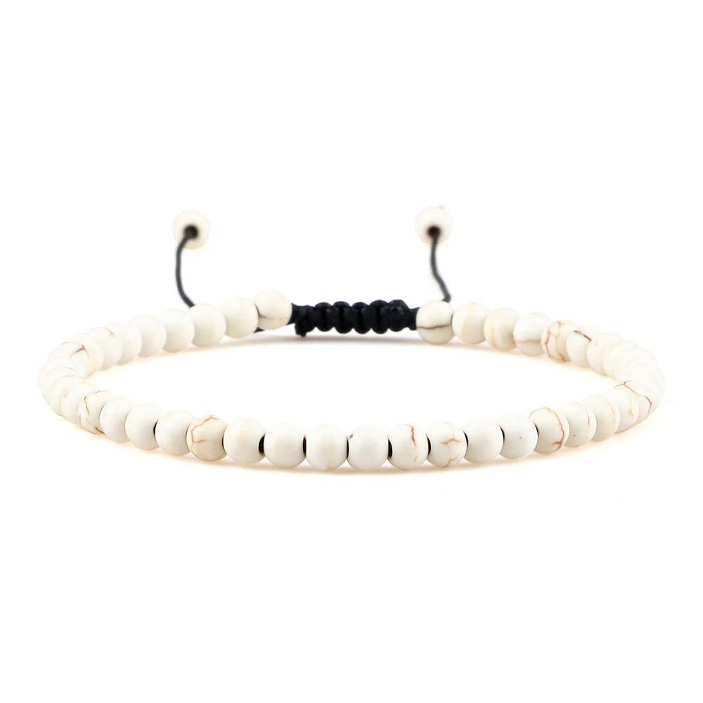 Adjustable Lava Stone Beaded Bracelet for Chakra Healing - Smarsty