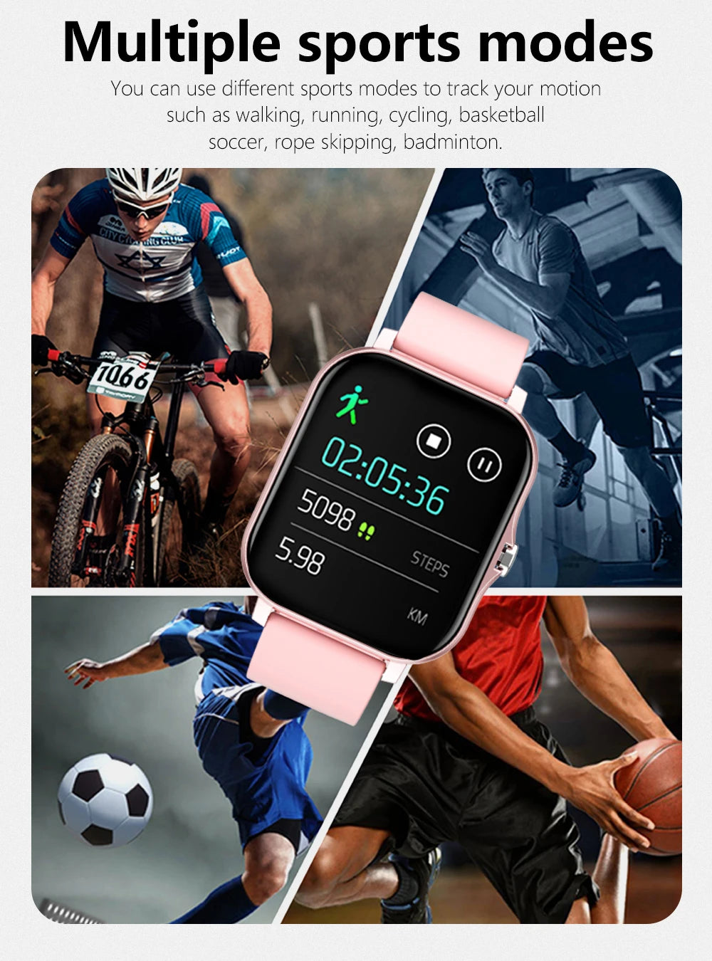 Waterproof Sports Smart Watch with Health Monitor - Smarsty