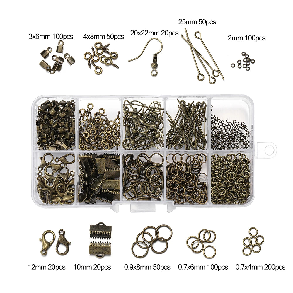 Alloy Jewelry Findings Set with Clasps and Hooks - Smarsty