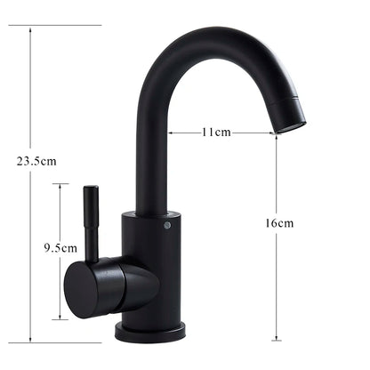 Shinesia Matte Black Bathroom Faucet for Stylish Sinks - Smarsty