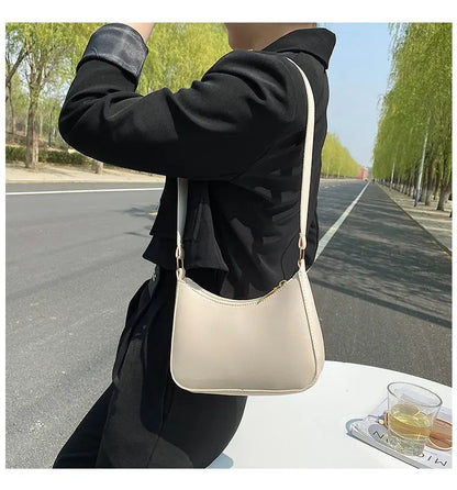 Retro PU Leather Shoulder Bag For Women Hobo Style Classic - Smarsty