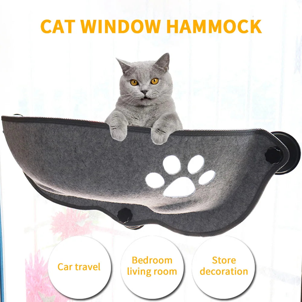 Cat Window Hammock With Strong Suction Cups For Cozy Cat Naps - Smarsty