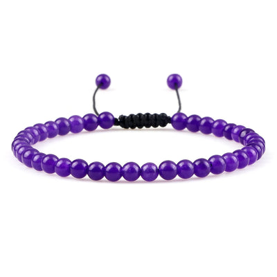 Adjustable Lava Stone Beaded Bracelet for Chakra Healing - Smarsty