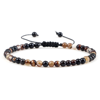 Adjustable Lava Stone Beaded Bracelet for Chakra Healing - Smarsty