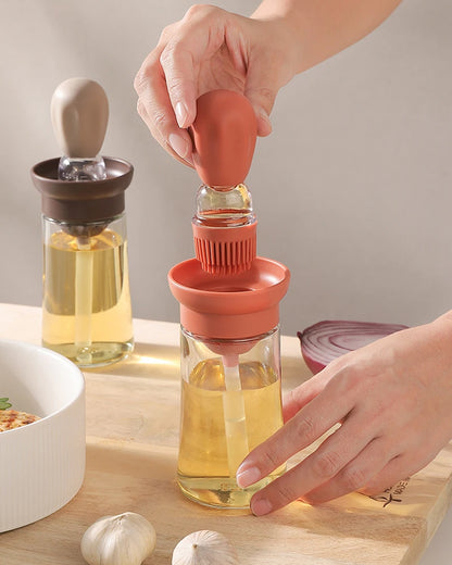 Portable Silicone Oil Bottle With Brush For Easy Cooking - Smarsty
