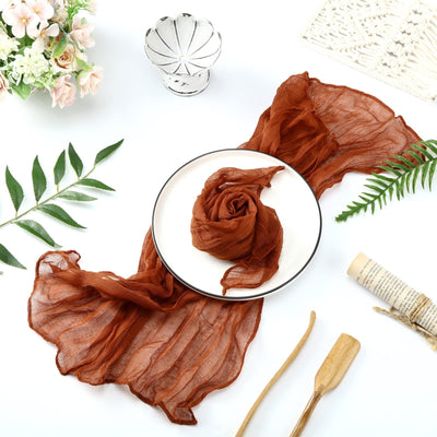 Gauze Table Runner for Rustic Beach Weddings - Smarsty