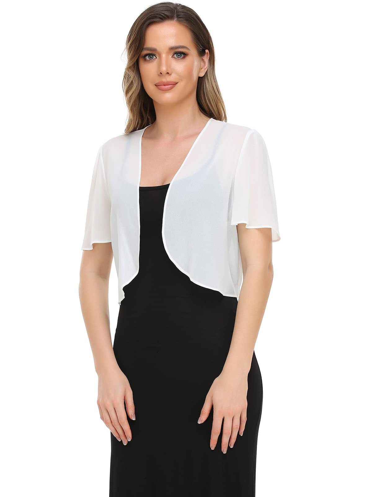 2022 Europe and the United States summer new chiffon short-sleeved cardigan top coat women - Smarsty
