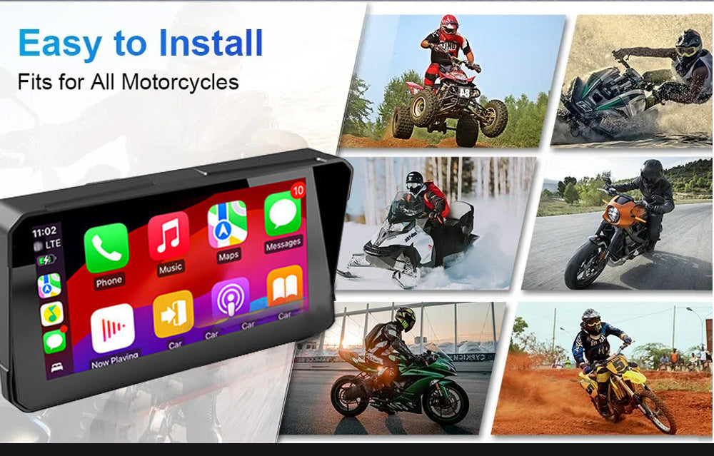 5 7 Inch Wireless CarPlay Android Auto Motorcycle Display - Smarsty