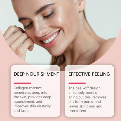 Collagen Overnight Wrapping Peel Off Facial Mask Set Korean Collagen Night Wrapping Mask Deeply Hydrates Night Care Mask Cream - Smarsty