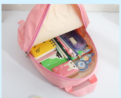 Plush 3D Rabbit Backpack For Kids Cute Bow Tie Design - Smarsty