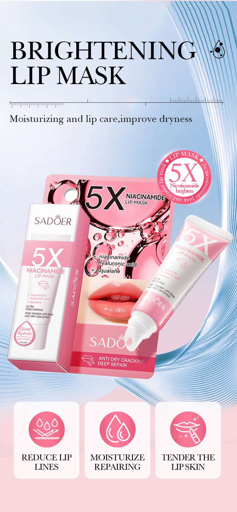 Dark Lip Lightening Balm for Moisturizing and Exfoliating - Smarsty