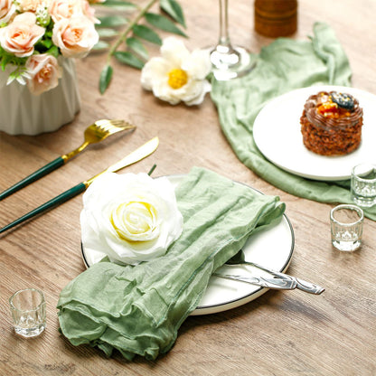 Gauze Table Runner for Rustic Beach Weddings - Smarsty