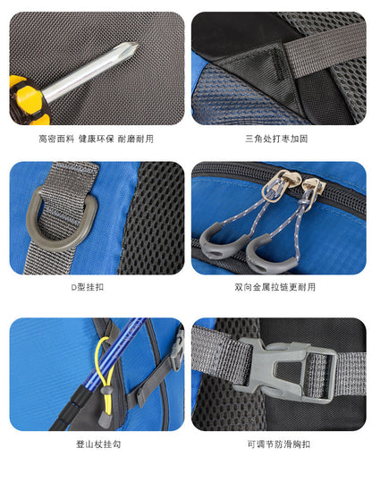 Classic 40L Outdoor Backpack Men Women High Quality Waterproof Travel Backpack Bag for Men Causal Patchwork Sport Backpack Women - Smarsty
