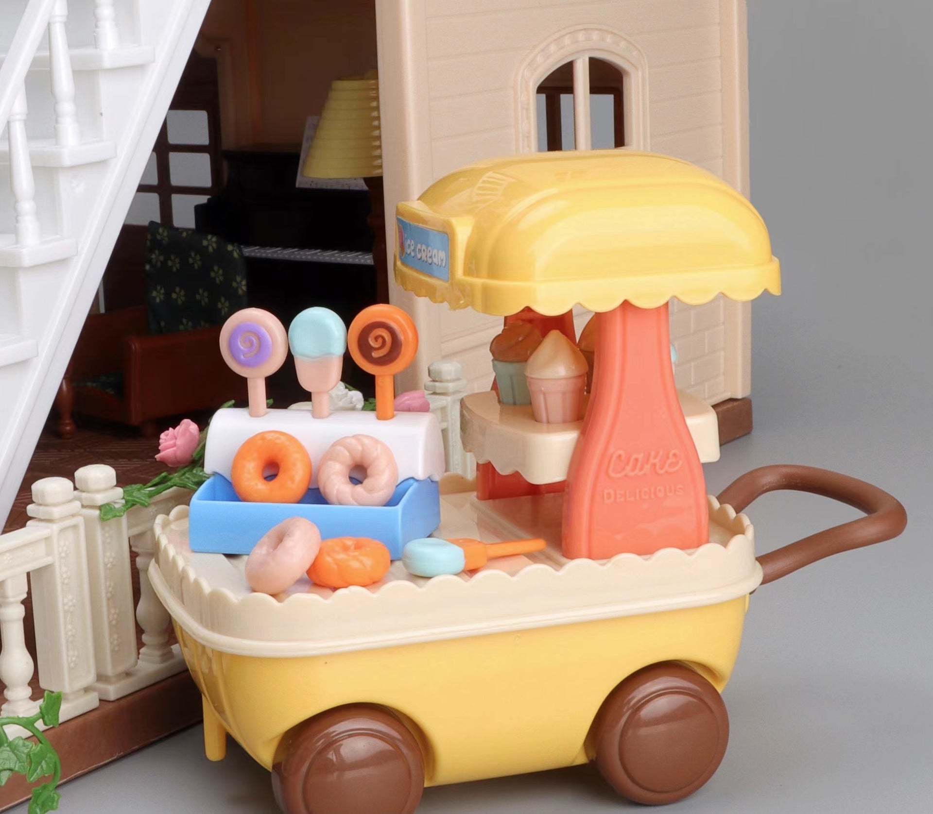 New Simulation Room Forest Family Small West House Rabbit Animal Model Girl Doll House Furniture Double Storey Villa Toys Gifts by Smarsty