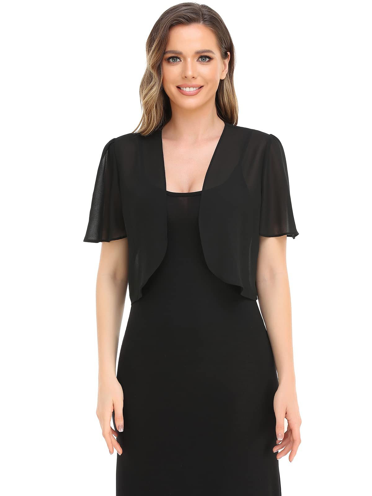 2022 Europe and the United States summer new chiffon short-sleeved cardigan top coat women - Smarsty