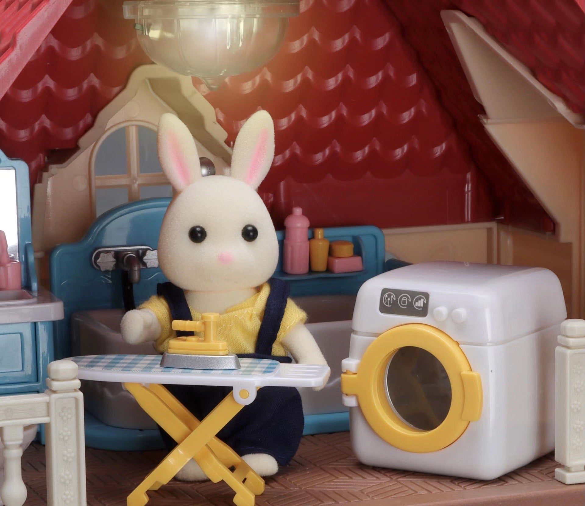 New Simulation Room Forest Family Small West House Rabbit Animal Model Girl Doll House Furniture Double Storey Villa Toys Gifts by Smarsty