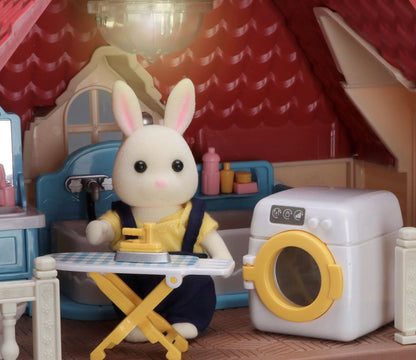 New Simulation Room Forest Family Small West House Rabbit Animal Model Girl Doll House Furniture Double Storey Villa Toys Gifts by Smarsty