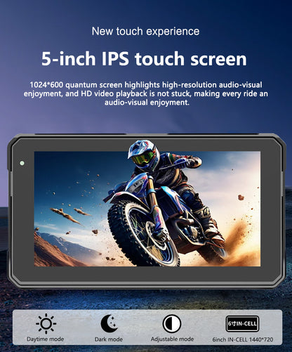 5 7 Inch Wireless CarPlay Android Auto Motorcycle Display - Smarsty