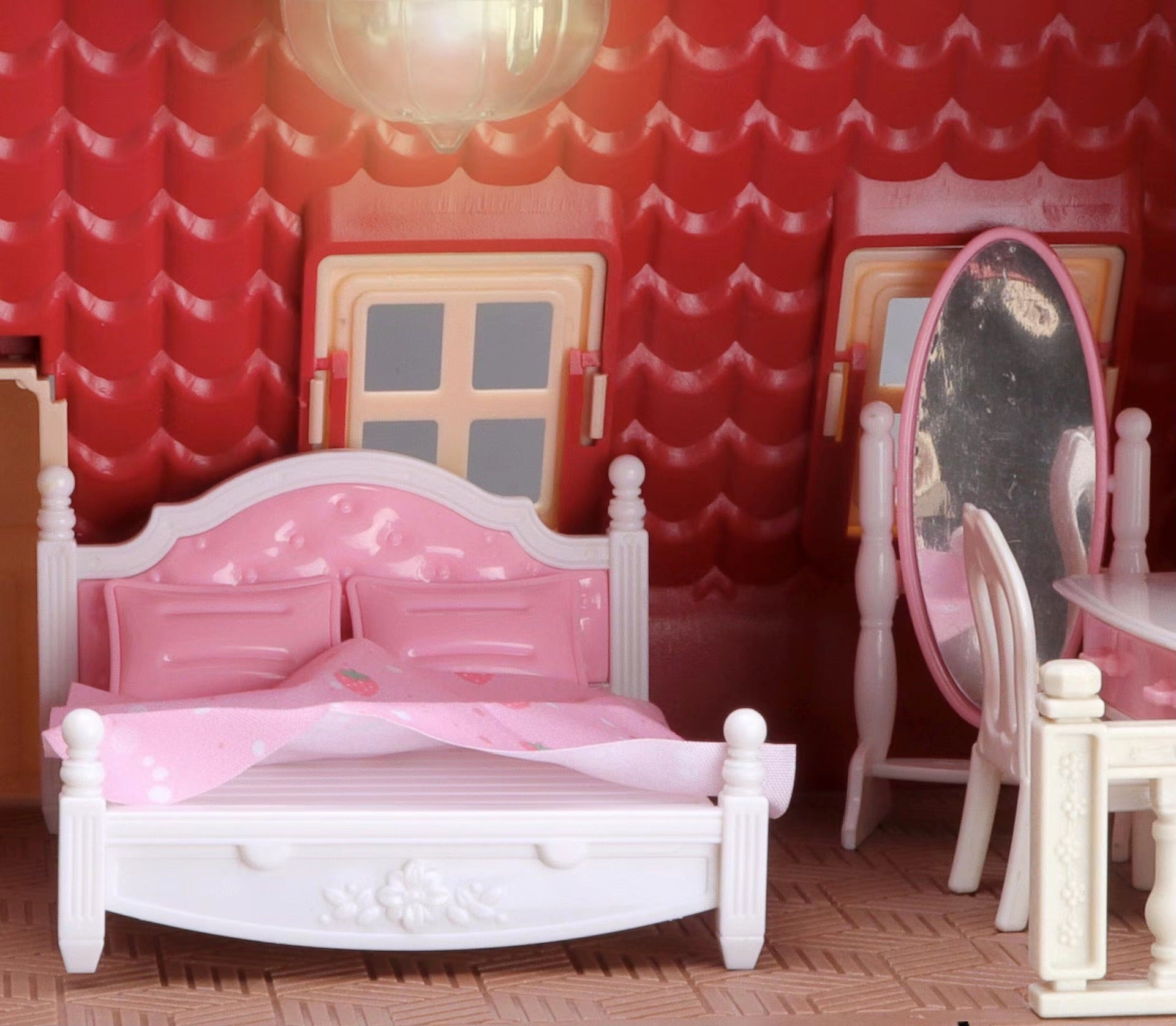 New Simulation Room Forest Family Small West House Rabbit Animal Model Girl Doll House Furniture Double Storey Villa Toys Gifts by Smarsty