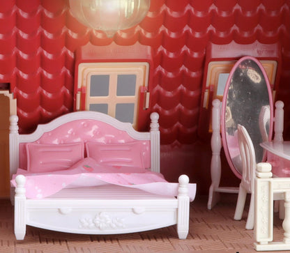 New Simulation Room Forest Family Small West House Rabbit Animal Model Girl Doll House Furniture Double Storey Villa Toys Gifts by Smarsty