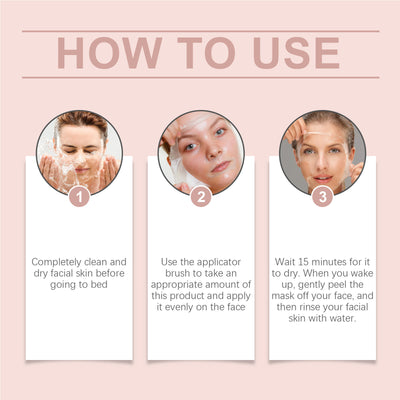 Collagen Overnight Wrapping Peel Off Facial Mask Set Korean Collagen Night Wrapping Mask Deeply Hydrates Night Care Mask Cream - Smarsty