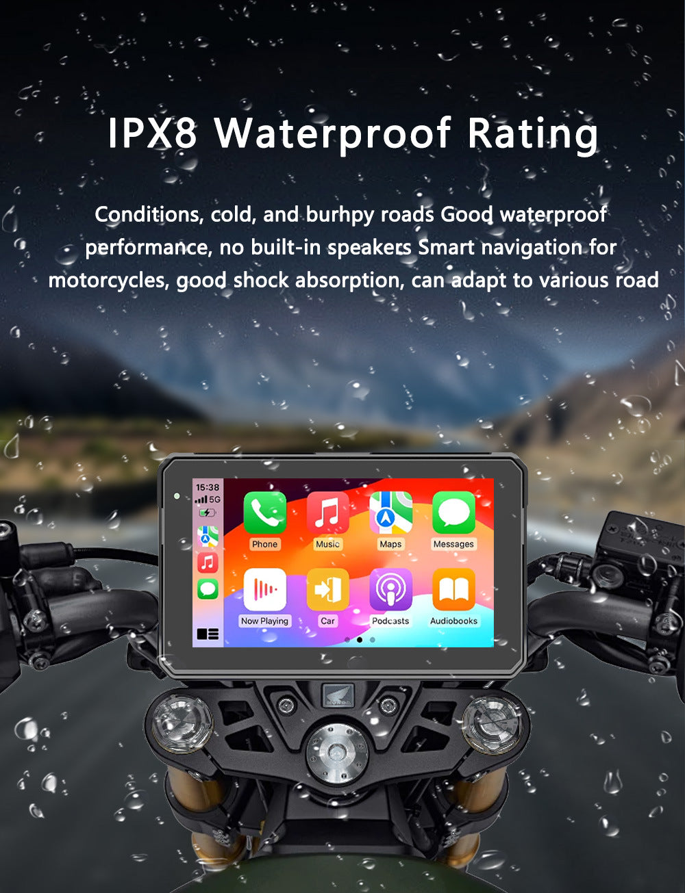5 7 Inch Wireless CarPlay Android Auto Motorcycle Display - Smarsty
