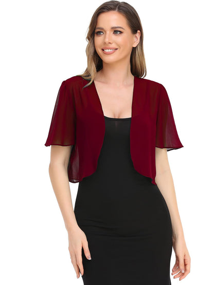 2022 Europe and the United States summer new chiffon short-sleeved cardigan top coat women - Smarsty