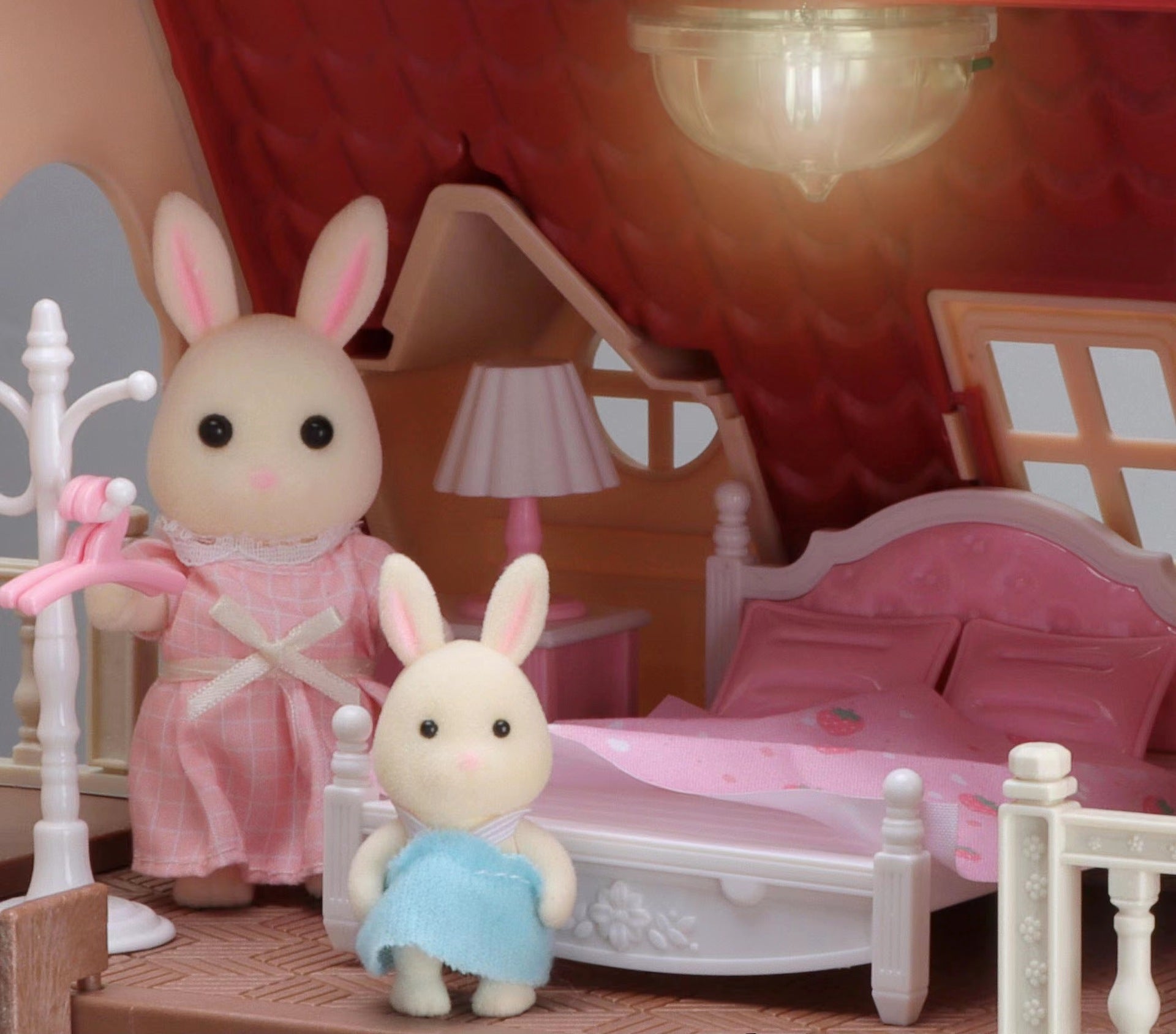 New Simulation Room Forest Family Small West House Rabbit Animal Model Girl Doll House Furniture Double Storey Villa Toys Gifts by Smarsty