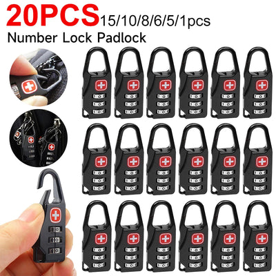 Outdoor Backpack Handbag Zipper Lock Anti Theft Portable Mini Combination Code Number Lock for Travel Backpack Accessories - Smarsty