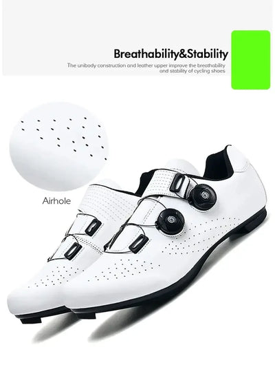 Cycling Sneaker MTB Men Sport Road Bike Boots Flat Racing Speed Sneakers Trail Mountain Bicycle Footwear Spd Pedal Cycling Shoes by Smarsty