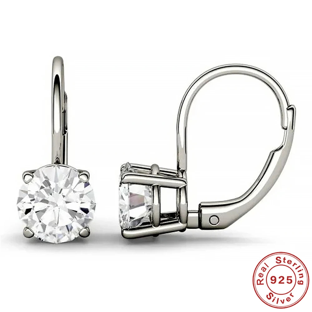 Moissanite Stud Earrings 0.5 To 1.2 Carat Sterling Silver - Smarsty